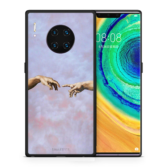 Θήκη Huawei Mate 30 Pro Adam Hand από τη Smartfits με σχέδιο στο πίσω μέρος και μαύρο περίβλημα | Huawei Mate 30 Pro Adam Hand case with colorful back and black bezels