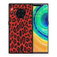 Thumbnail for Θήκη Huawei Mate 30 Pro Red Leopard Animal από τη Smartfits με σχέδιο στο πίσω μέρος και μαύρο περίβλημα | Huawei Mate 30 Pro Red Leopard Animal case with colorful back and black bezels