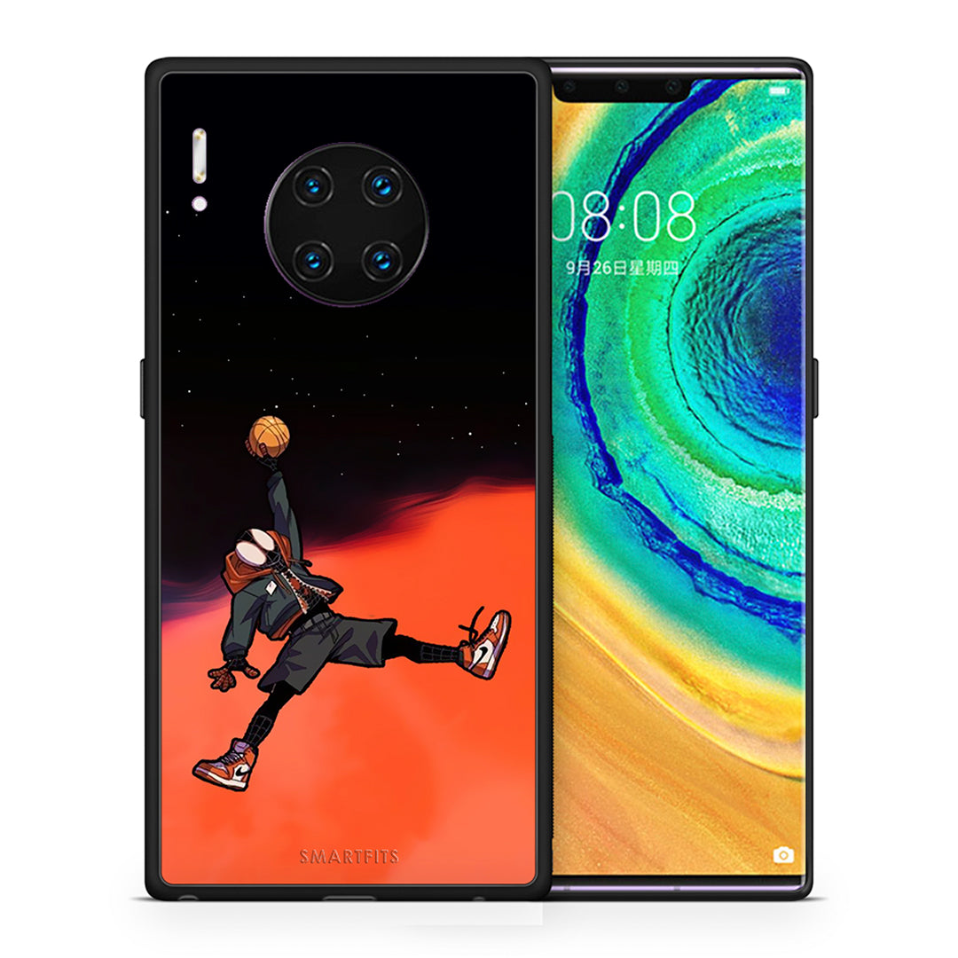 Θήκη Huawei Mate 30 Pro Basketball Hero από τη Smartfits με σχέδιο στο πίσω μέρος και μαύρο περίβλημα | Huawei Mate 30 Pro Basketball Hero case with colorful back and black bezels