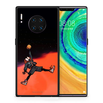 Θήκη Huawei Mate 30 Pro Basketball Hero από τη Smartfits με σχέδιο στο πίσω μέρος και μαύρο περίβλημα | Huawei Mate 30 Pro Basketball Hero case with colorful back and black bezels