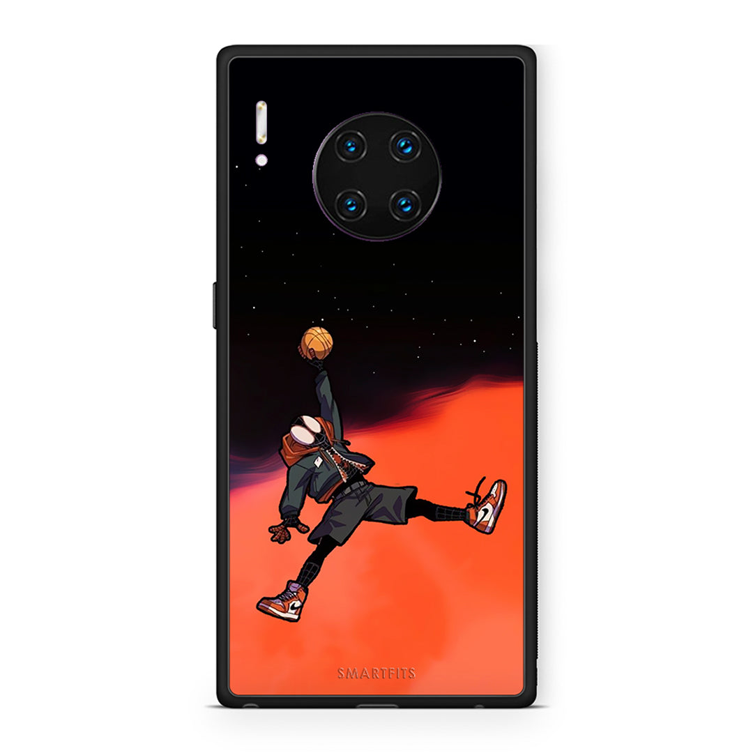 Huawei Mate 30 Pro Basketball Hero θήκη από τη Smartfits με σχέδιο στο πίσω μέρος και μαύρο περίβλημα | Smartphone case with colorful back and black bezels by Smartfits