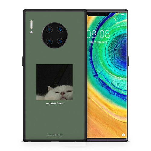 Θήκη Huawei Mate 30 Pro Bitch Surprise από τη Smartfits με σχέδιο στο πίσω μέρος και μαύρο περίβλημα | Huawei Mate 30 Pro Bitch Surprise case with colorful back and black bezels