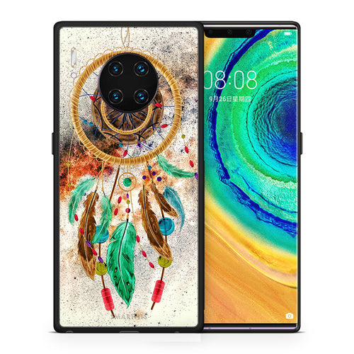 Θήκη Huawei Mate 30 Pro DreamCatcher Boho από τη Smartfits με σχέδιο στο πίσω μέρος και μαύρο περίβλημα | Huawei Mate 30 Pro DreamCatcher Boho case with colorful back and black bezels