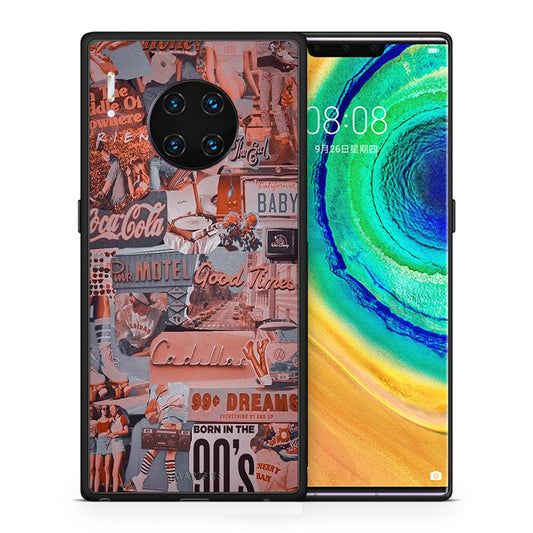 Θήκη Huawei Mate 30 Pro Born In 90s από τη Smartfits με σχέδιο στο πίσω μέρος και μαύρο περίβλημα | Huawei Mate 30 Pro Born In 90s case with colorful back and black bezels