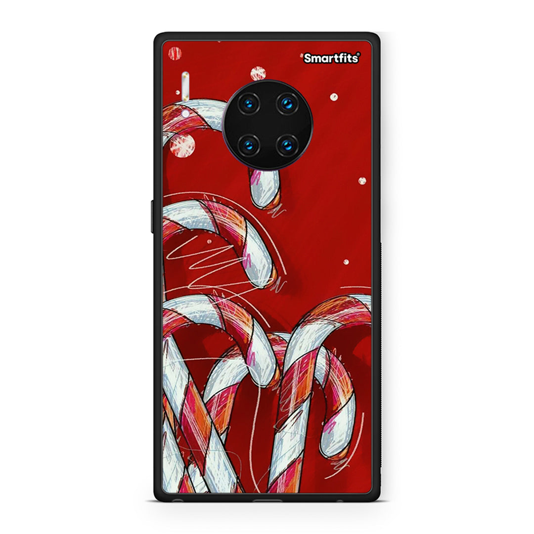 Huawei Mate 30 Pro Candy Cane θήκη από τη Smartfits με σχέδιο στο πίσω μέρος και μαύρο περίβλημα | Smartphone case with colorful back and black bezels by Smartfits