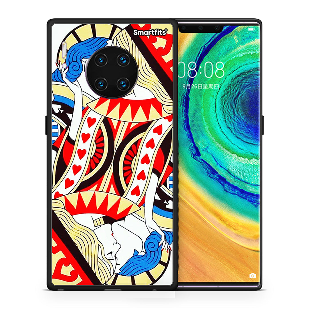 Θήκη Huawei Mate 30 Pro Card Love από τη Smartfits με σχέδιο στο πίσω μέρος και μαύρο περίβλημα | Huawei Mate 30 Pro Card Love case with colorful back and black bezels