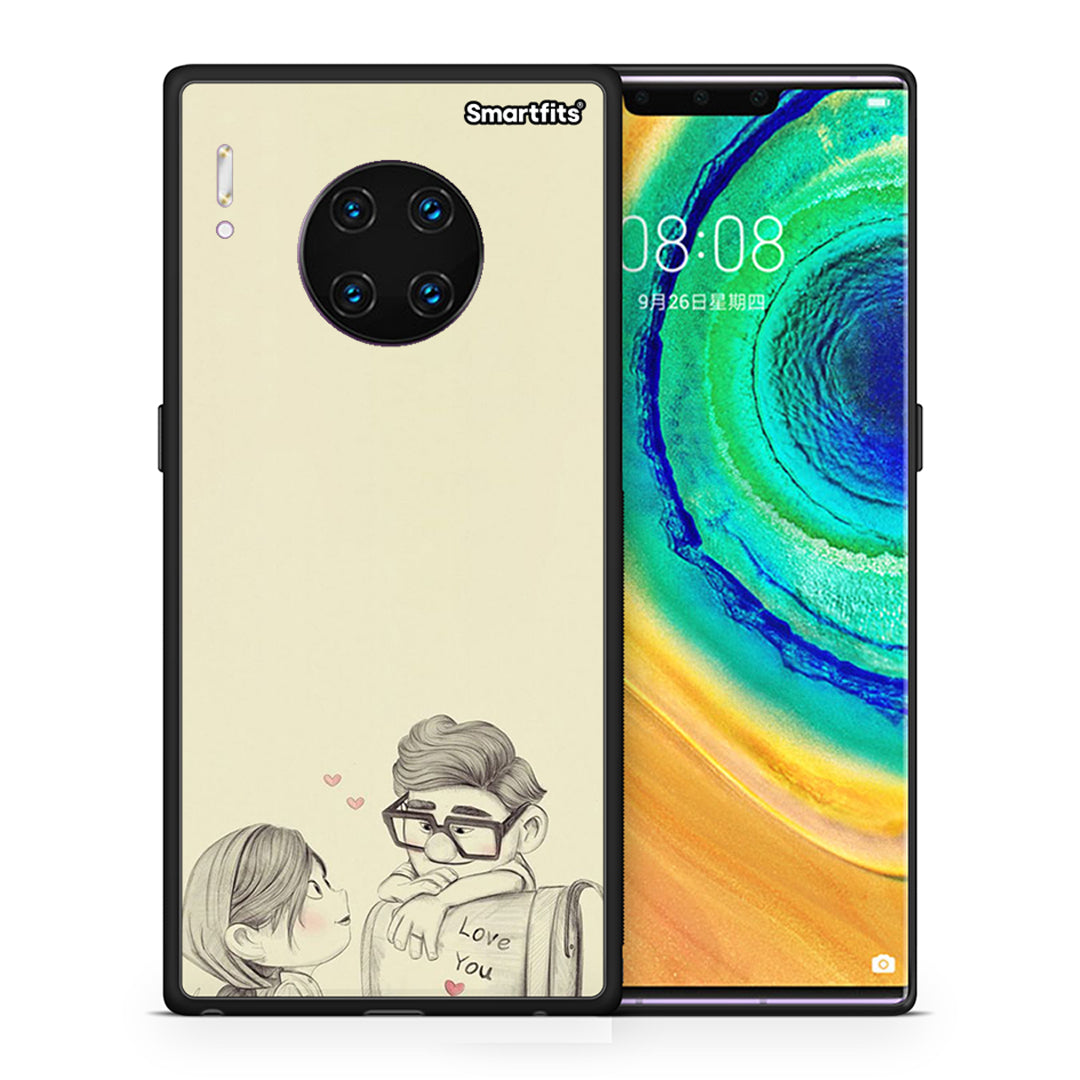 Θήκη Huawei Mate 30 Pro Carl And Ellie από τη Smartfits με σχέδιο στο πίσω μέρος και μαύρο περίβλημα | Huawei Mate 30 Pro Carl And Ellie case with colorful back and black bezels