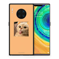 Thumbnail for Θήκη Huawei Mate 30 Pro Cat Tongue από τη Smartfits με σχέδιο στο πίσω μέρος και μαύρο περίβλημα | Huawei Mate 30 Pro Cat Tongue case with colorful back and black bezels