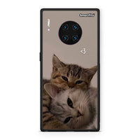 Thumbnail for Huawei Mate 30 Pro Cats In Love θήκη από τη Smartfits με σχέδιο στο πίσω μέρος και μαύρο περίβλημα | Smartphone case with colorful back and black bezels by Smartfits