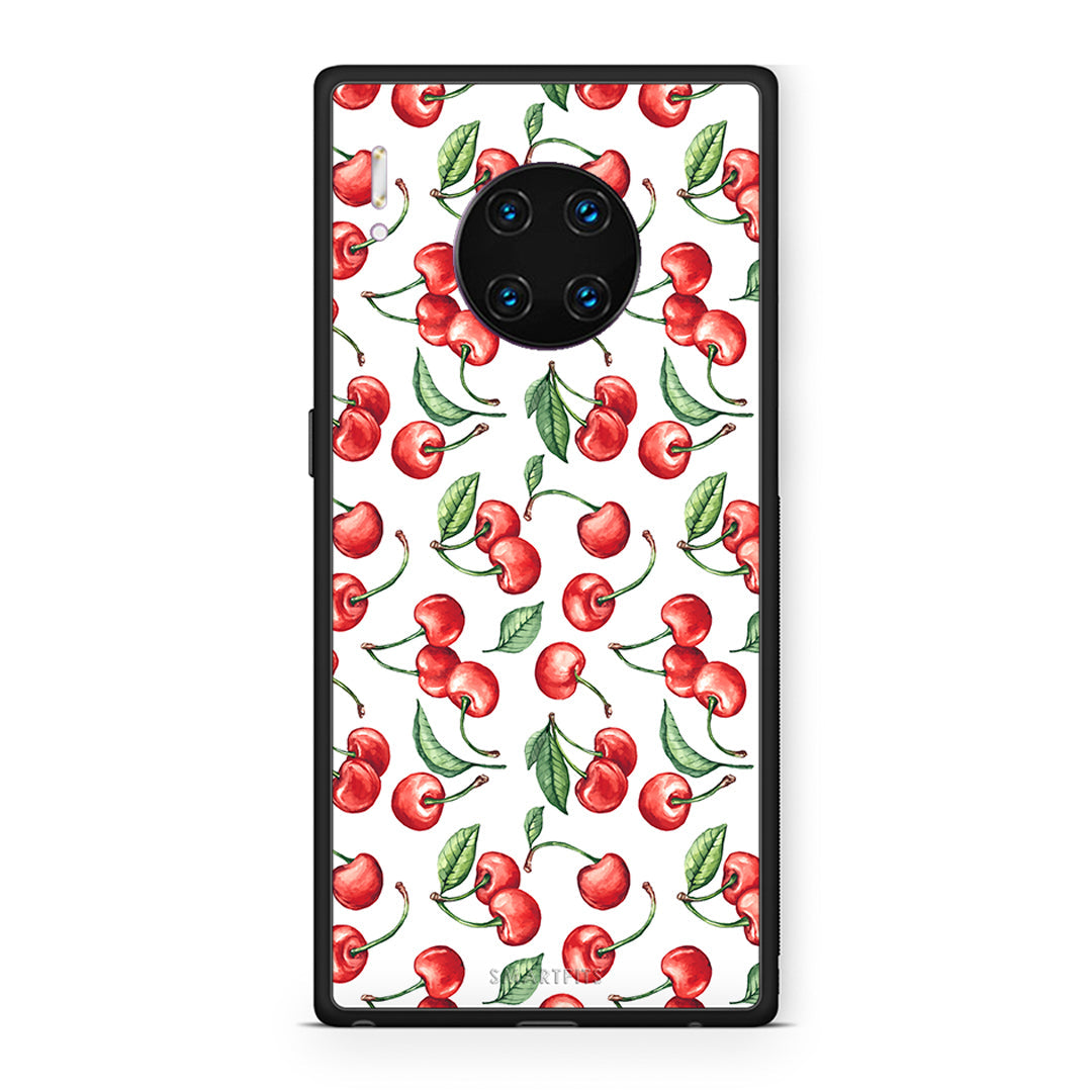 Huawei Mate 30 Pro Cherry Summer θήκη από τη Smartfits με σχέδιο στο πίσω μέρος και μαύρο περίβλημα | Smartphone case with colorful back and black bezels by Smartfits