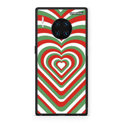 Huawei Mate 30 Pro Christmas Hearts θήκη από τη Smartfits με σχέδιο στο πίσω μέρος και μαύρο περίβλημα | Smartphone case with colorful back and black bezels by Smartfits