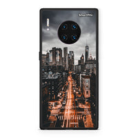 Thumbnail for Huawei Mate 30 Pro City Lights θήκη από τη Smartfits με σχέδιο στο πίσω μέρος και μαύρο περίβλημα | Smartphone case with colorful back and black bezels by Smartfits
