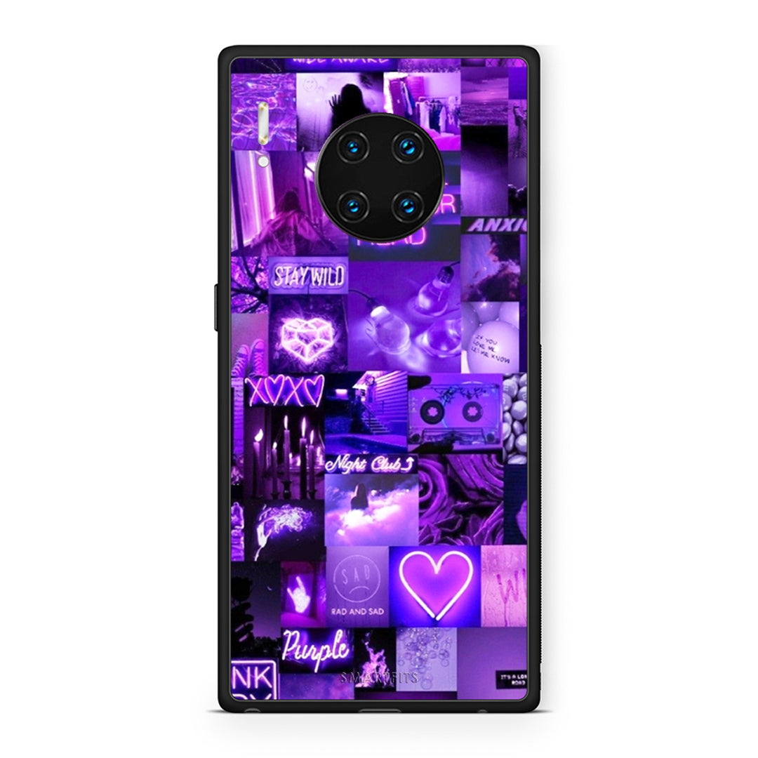 Huawei Mate 30 Pro Collage Stay Wild Θήκη Αγίου Βαλεντίνου από τη Smartfits με σχέδιο στο πίσω μέρος και μαύρο περίβλημα | Smartphone case with colorful back and black bezels by Smartfits