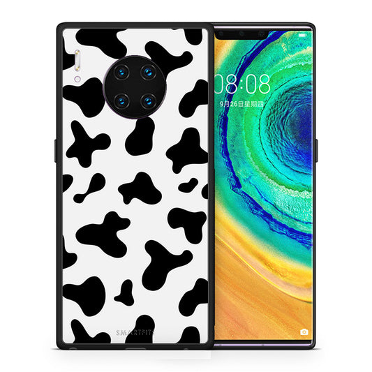 Θήκη Huawei Mate 30 Pro Cow Print από τη Smartfits με σχέδιο στο πίσω μέρος και μαύρο περίβλημα | Huawei Mate 30 Pro Cow Print case with colorful back and black bezels