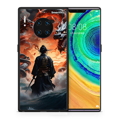 Θήκη Huawei Mate 30 Pro Dragons Fight από τη Smartfits με σχέδιο στο πίσω μέρος και μαύρο περίβλημα | Huawei Mate 30 Pro Dragons Fight case with colorful back and black bezels