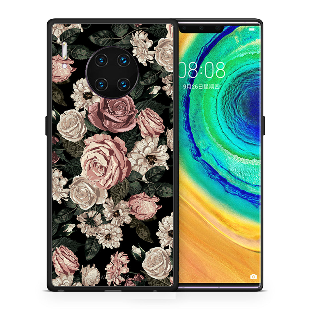 Θήκη Huawei Mate 30 Pro Wild Roses Flower από τη Smartfits με σχέδιο στο πίσω μέρος και μαύρο περίβλημα | Huawei Mate 30 Pro Wild Roses Flower case with colorful back and black bezels