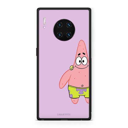 Huawei Mate 30 Pro Friends Patrick θήκη από τη Smartfits με σχέδιο στο πίσω μέρος και μαύρο περίβλημα | Smartphone case with colorful back and black bezels by Smartfits