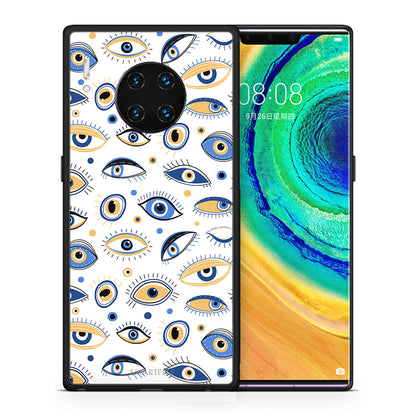 Θήκη Huawei Mate 30 Pro Ftou Ftou από τη Smartfits με σχέδιο στο πίσω μέρος και μαύρο περίβλημα | Huawei Mate 30 Pro Ftou Ftou case with colorful back and black bezels