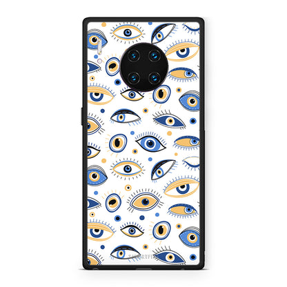 Huawei Mate 30 Pro Ftou Ftou θήκη από τη Smartfits με σχέδιο στο πίσω μέρος και μαύρο περίβλημα | Smartphone case with colorful back and black bezels by Smartfits