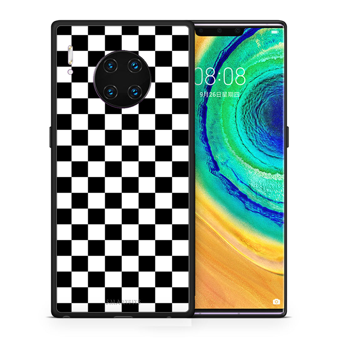 Θήκη Huawei Mate 30 Pro Squares Geometric από τη Smartfits με σχέδιο στο πίσω μέρος και μαύρο περίβλημα | Huawei Mate 30 Pro Squares Geometric case with colorful back and black bezels