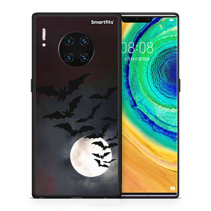 Θήκη Huawei Mate 30 Pro Halloween Bat Night από τη Smartfits με σχέδιο στο πίσω μέρος και μαύρο περίβλημα | Huawei Mate 30 Pro Halloween Bat Night case with colorful back and black bezels