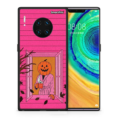 Θήκη Huawei Mate 30 Pro Halloween Pumpkin Lady από τη Smartfits με σχέδιο στο πίσω μέρος και μαύρο περίβλημα | Huawei Mate 30 Pro Halloween Pumpkin Lady case with colorful back and black bezels