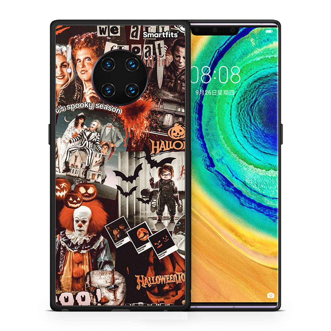Θήκη Huawei Mate 30 Pro Halloween Spooky Season από τη Smartfits με σχέδιο στο πίσω μέρος και μαύρο περίβλημα | Huawei Mate 30 Pro Halloween Spooky Season case with colorful back and black bezels