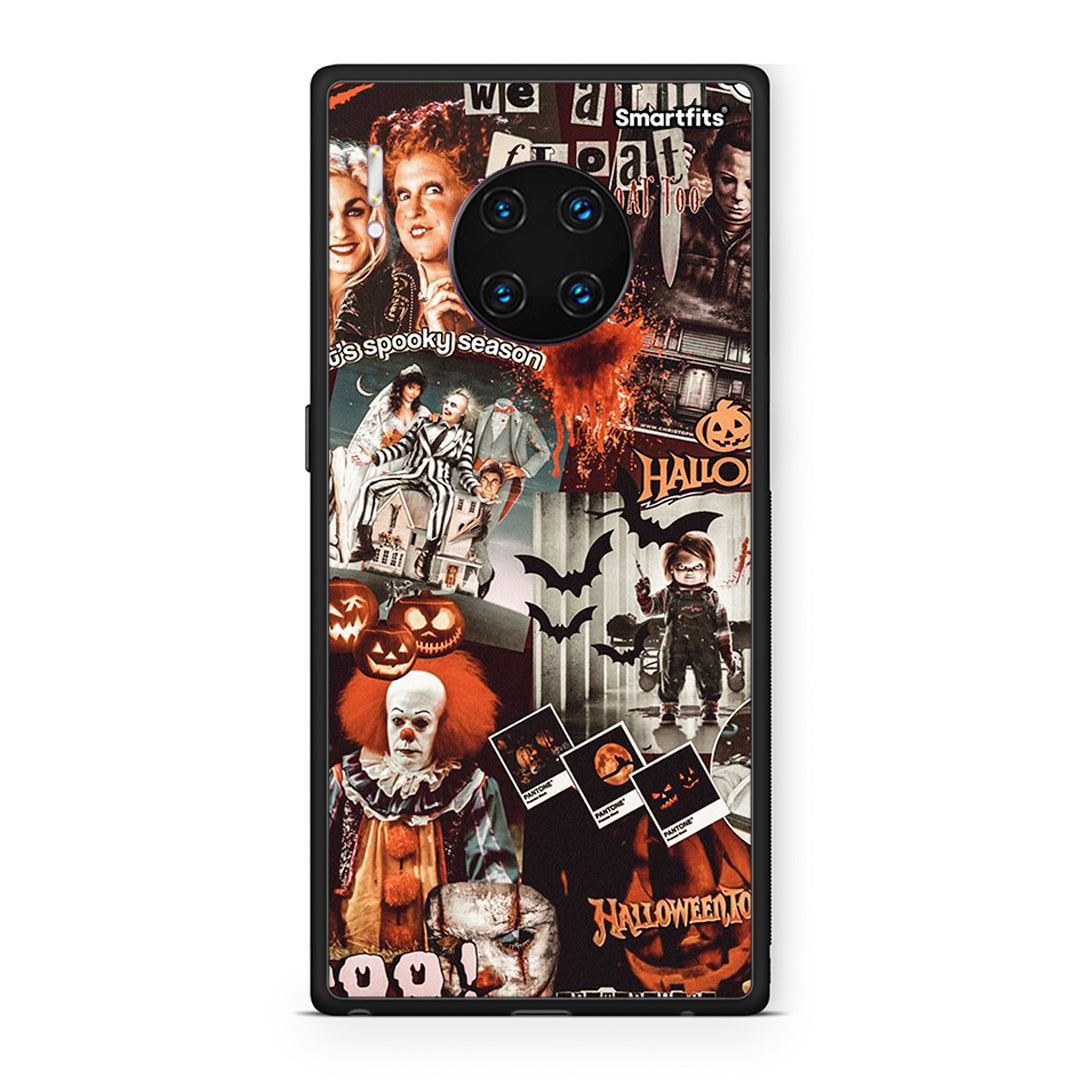 Huawei Mate 30 Pro Halloween Spooky Season θήκη από τη Smartfits με σχέδιο στο πίσω μέρος και μαύρο περίβλημα | Smartphone case with colorful back and black bezels by Smartfits
