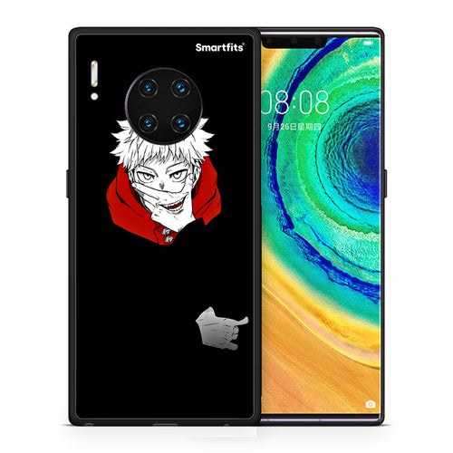 Θήκη Huawei Mate 30 Pro Itadori Anime από τη Smartfits με σχέδιο στο πίσω μέρος και μαύρο περίβλημα | Huawei Mate 30 Pro Itadori Anime case with colorful back and black bezels