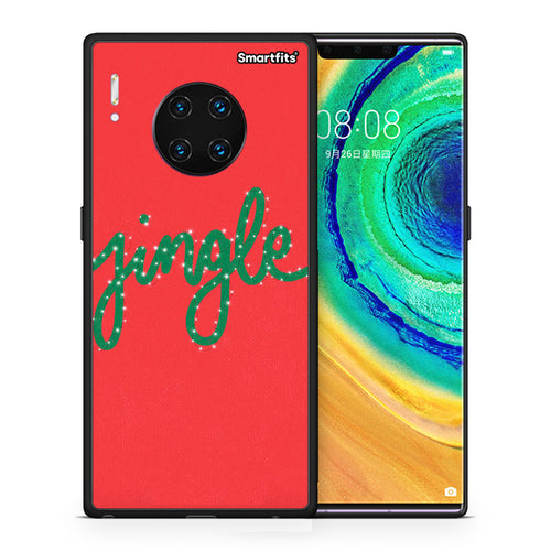 Θήκη Huawei Mate 30 Pro Jingle Xmas από τη Smartfits με σχέδιο στο πίσω μέρος και μαύρο περίβλημα | Huawei Mate 30 Pro Jingle Xmas case with colorful back and black bezels