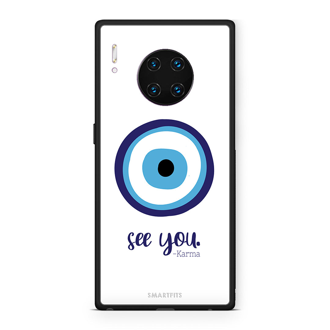 Huawei Mate 30 Pro Karma Says θήκη από τη Smartfits με σχέδιο στο πίσω μέρος και μαύρο περίβλημα | Smartphone case with colorful back and black bezels by Smartfits