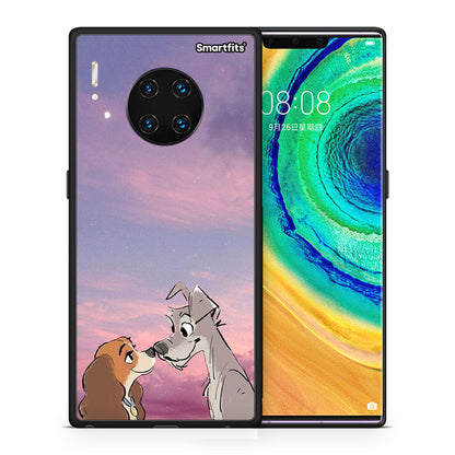 Θήκη Huawei Mate 30 Pro Lady And Tramp από τη Smartfits με σχέδιο στο πίσω μέρος και μαύρο περίβλημα | Huawei Mate 30 Pro Lady And Tramp case with colorful back and black bezels