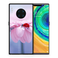 Thumbnail for Θήκη Huawei Mate 30 Pro Ladybug Flower από τη Smartfits με σχέδιο στο πίσω μέρος και μαύρο περίβλημα | Huawei Mate 30 Pro Ladybug Flower case with colorful back and black bezels