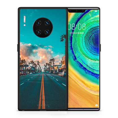 Θήκη Huawei Mate 30 Pro City Landscape από τη Smartfits με σχέδιο στο πίσω μέρος και μαύρο περίβλημα | Huawei Mate 30 Pro City Landscape case with colorful back and black bezels