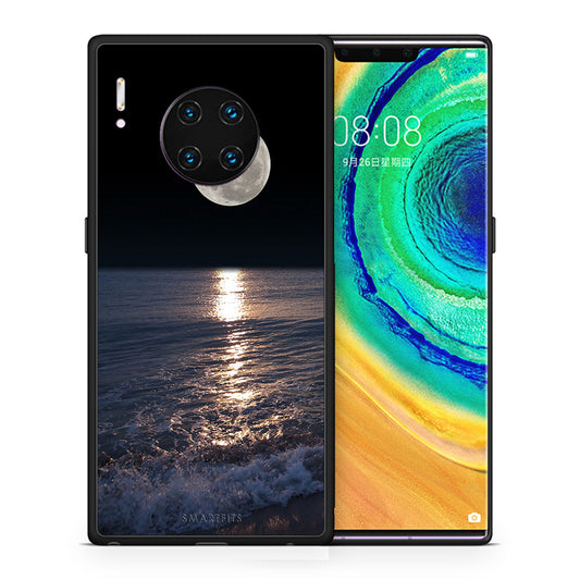 Θήκη Huawei Mate 30 Pro Moon Landscape από τη Smartfits με σχέδιο στο πίσω μέρος και μαύρο περίβλημα | Huawei Mate 30 Pro Moon Landscape case with colorful back and black bezels