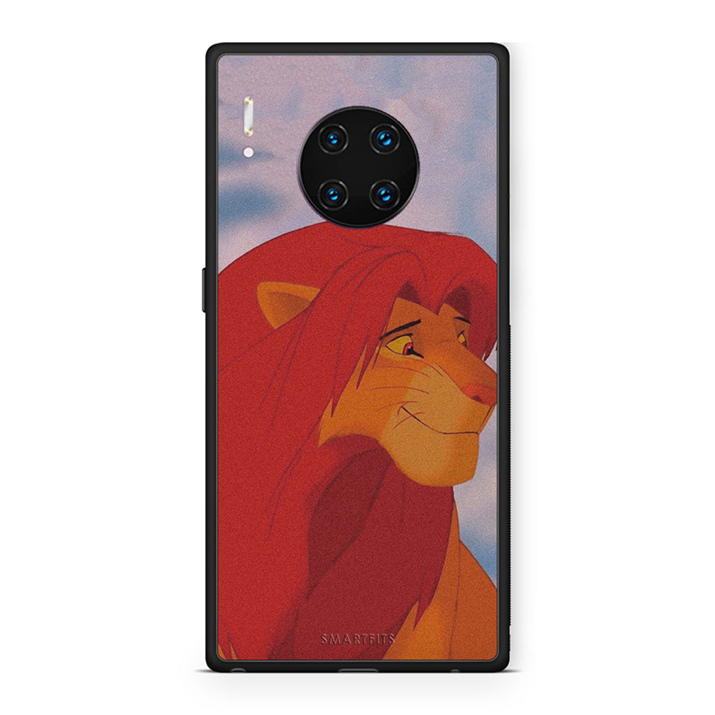 Huawei Mate 30 Pro Lion Love 1 Θήκη Αγίου Βαλεντίνου από τη Smartfits με σχέδιο στο πίσω μέρος και μαύρο περίβλημα | Smartphone case with colorful back and black bezels by Smartfits