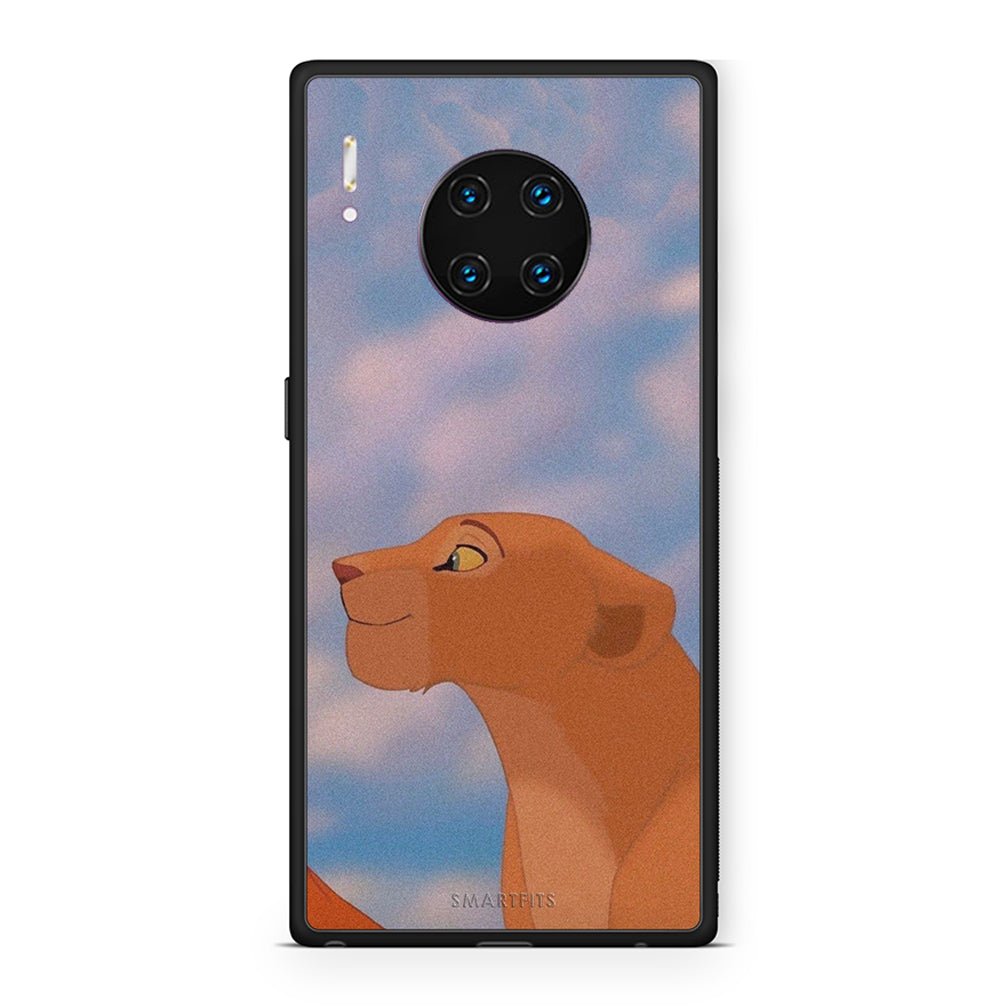 Huawei Mate 30 Pro Lion Love 2 Θήκη Αγίου Βαλεντίνου από τη Smartfits με σχέδιο στο πίσω μέρος και μαύρο περίβλημα | Smartphone case with colorful back and black bezels by Smartfits