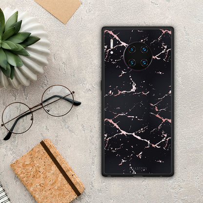 Marble Black Rosegold - Huawei Mate 30 Pro θήκη