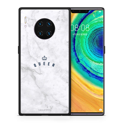 Θήκη Huawei Mate 30 Pro Queen Marble από τη Smartfits με σχέδιο στο πίσω μέρος και μαύρο περίβλημα | Huawei Mate 30 Pro Queen Marble case with colorful back and black bezels