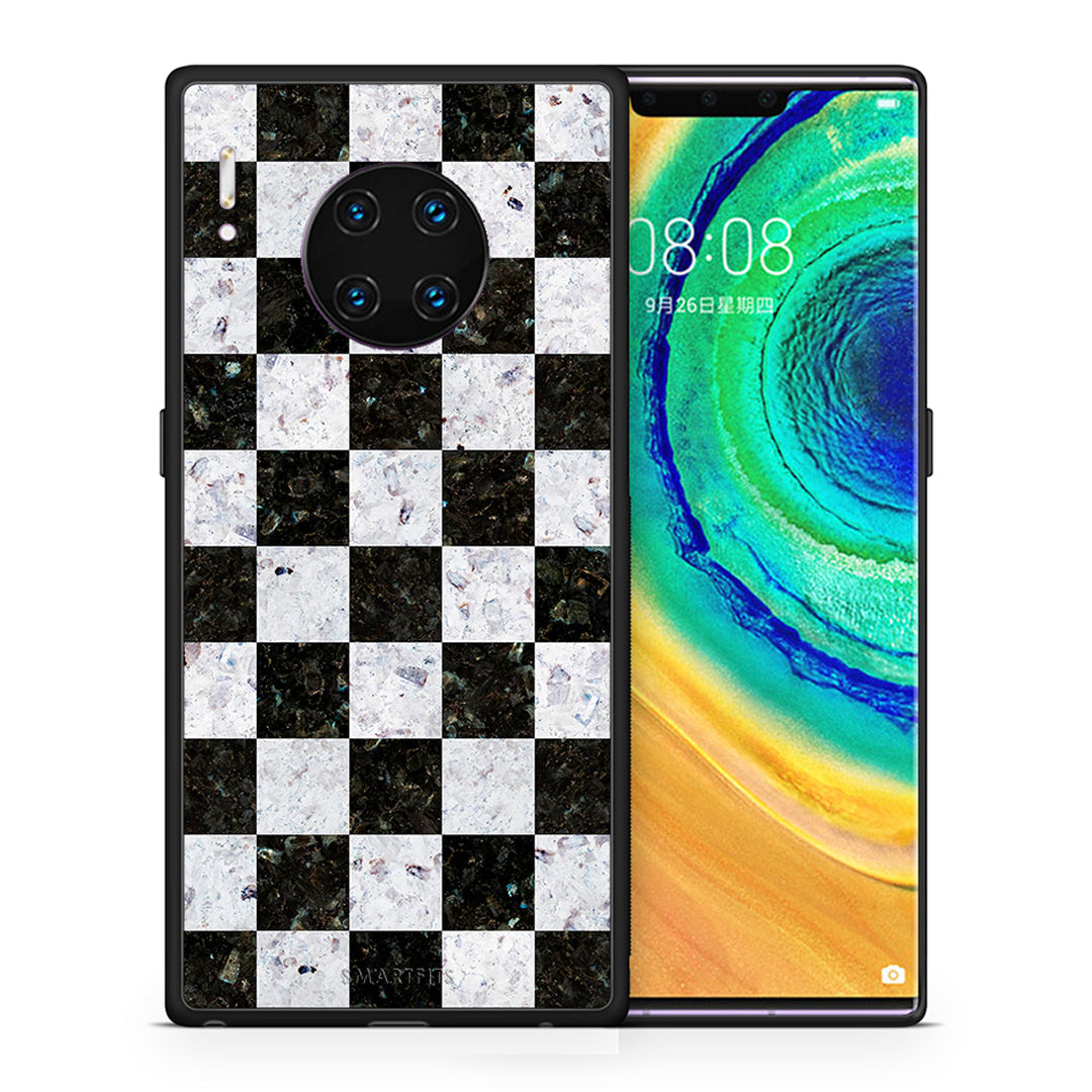Θήκη Huawei Mate 30 Pro Square Geometric Marble από τη Smartfits με σχέδιο στο πίσω μέρος και μαύρο περίβλημα | Huawei Mate 30 Pro Square Geometric Marble case with colorful back and black bezels