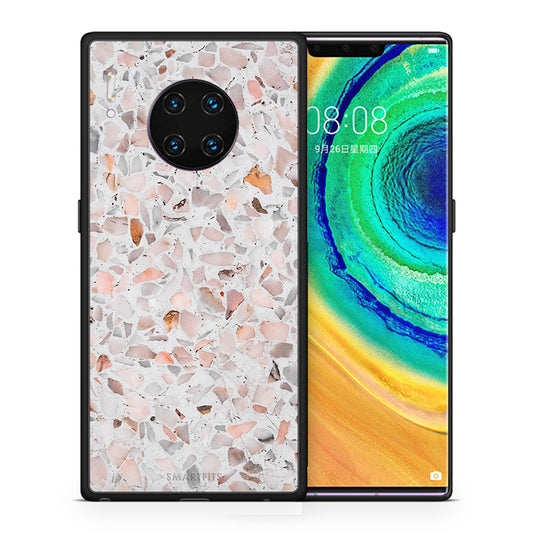Θήκη Huawei Mate 30 Pro Marble Terrazzo από τη Smartfits με σχέδιο στο πίσω μέρος και μαύρο περίβλημα | Huawei Mate 30 Pro Marble Terrazzo case with colorful back and black bezels