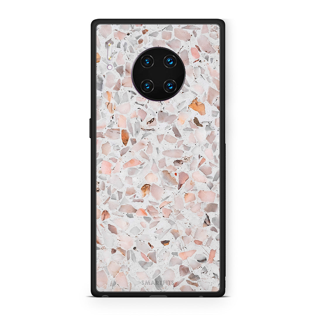 Huawei Mate 30 Pro Marble Terrazzo θήκη από τη Smartfits με σχέδιο στο πίσω μέρος και μαύρο περίβλημα | Smartphone case with colorful back and black bezels by Smartfits