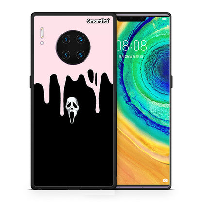 Θήκη Huawei Mate 30 Pro Melting Halloween Mask από τη Smartfits με σχέδιο στο πίσω μέρος και μαύρο περίβλημα | Huawei Mate 30 Pro Melting Halloween Mask case with colorful back and black bezels