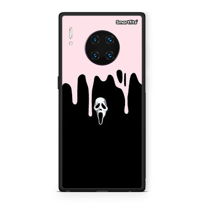 Huawei Mate 30 Pro Melting Halloween Mask θήκη από τη Smartfits με σχέδιο στο πίσω μέρος και μαύρο περίβλημα | Smartphone case with colorful back and black bezels by Smartfits