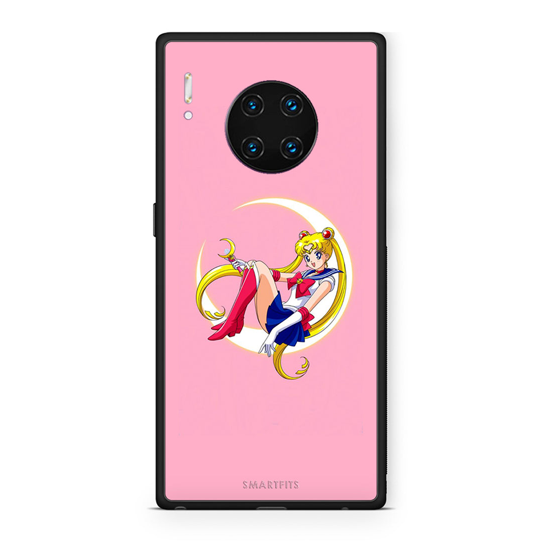 Huawei Mate 30 Pro Moon Girl θήκη από τη Smartfits με σχέδιο στο πίσω μέρος και μαύρο περίβλημα | Smartphone case with colorful back and black bezels by Smartfits
