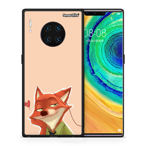 Θήκη Huawei Mate 30 Pro Nick Wilde And Judy Hopps Love 1 από τη Smartfits με σχέδιο στο πίσω μέρος και μαύρο περίβλημα | Huawei Mate 30 Pro Nick Wilde And Judy Hopps Love 1 case with colorful back and black bezels
