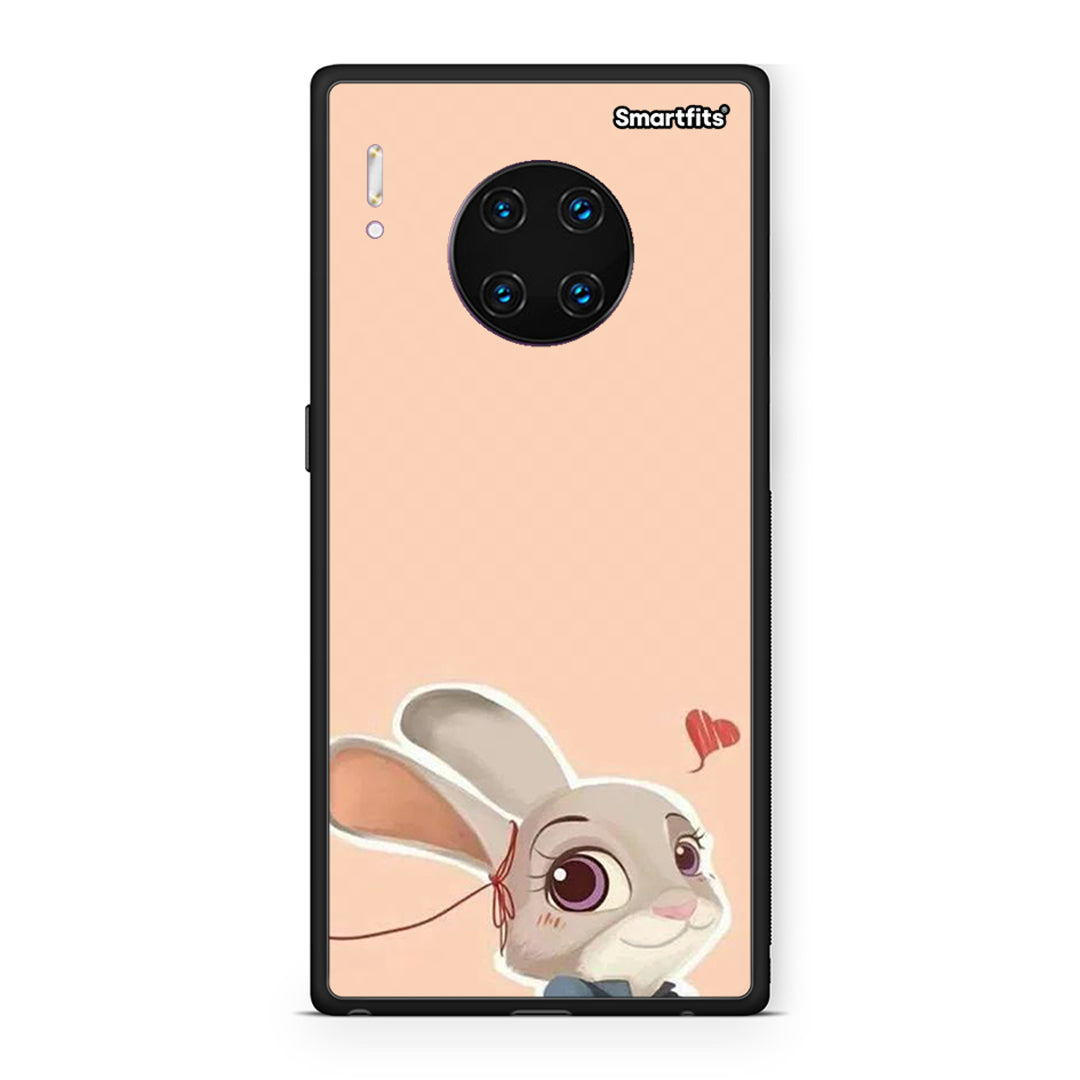 Huawei Mate 30 Pro Nick Wilde And Judy Hopps Love 2 θήκη από τη Smartfits με σχέδιο στο πίσω μέρος και μαύρο περίβλημα | Smartphone case with colorful back and black bezels by Smartfits