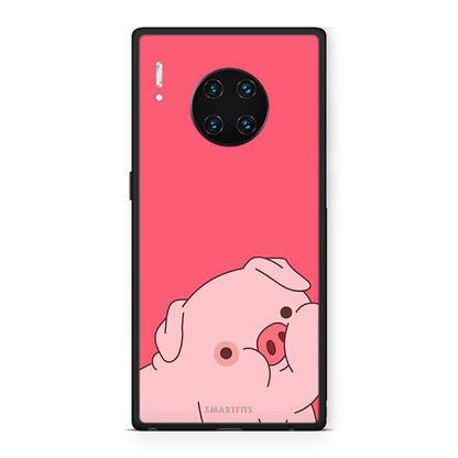 Huawei Mate 30 Pro Pig Love 1 Θήκη Αγίου Βαλεντίνου από τη Smartfits με σχέδιο στο πίσω μέρος και μαύρο περίβλημα | Smartphone case with colorful back and black bezels by Smartfits