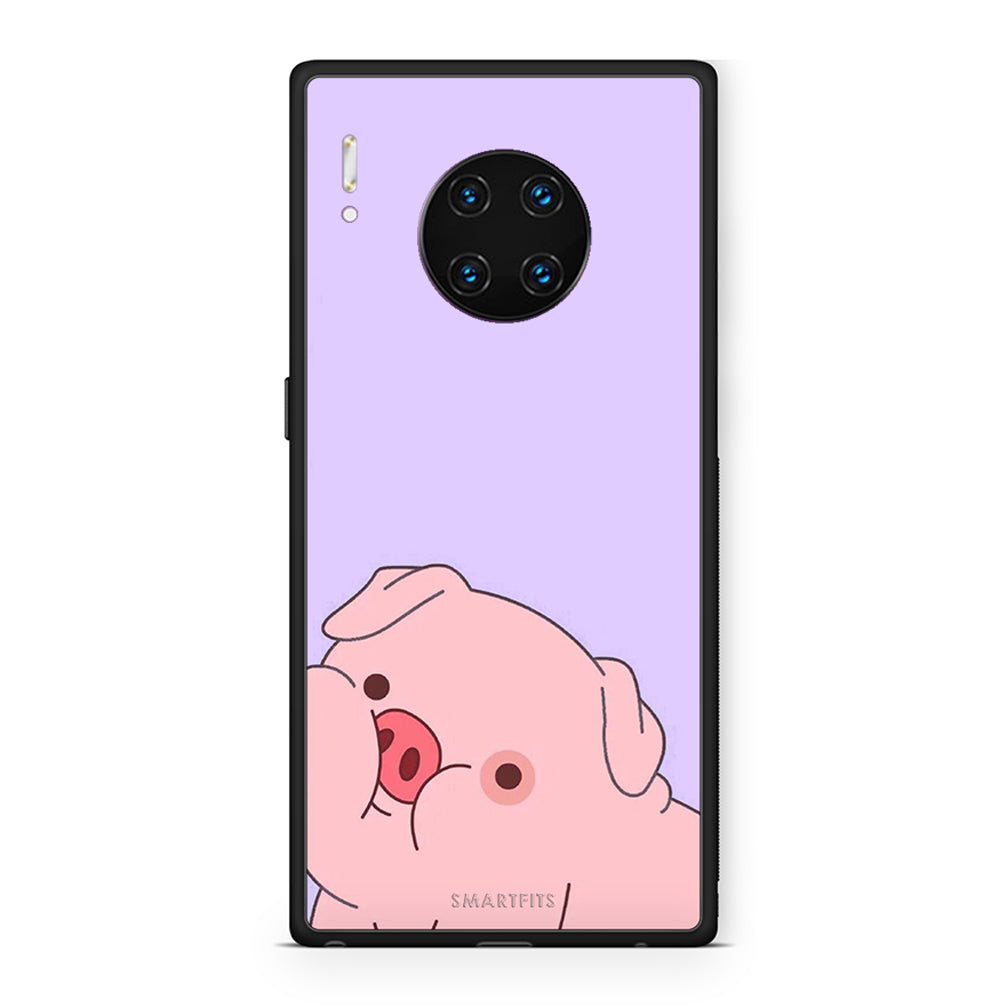 Huawei Mate 30 Pro Pig Love 2 Θήκη Αγίου Βαλεντίνου από τη Smartfits με σχέδιο στο πίσω μέρος και μαύρο περίβλημα | Smartphone case with colorful back and black bezels by Smartfits