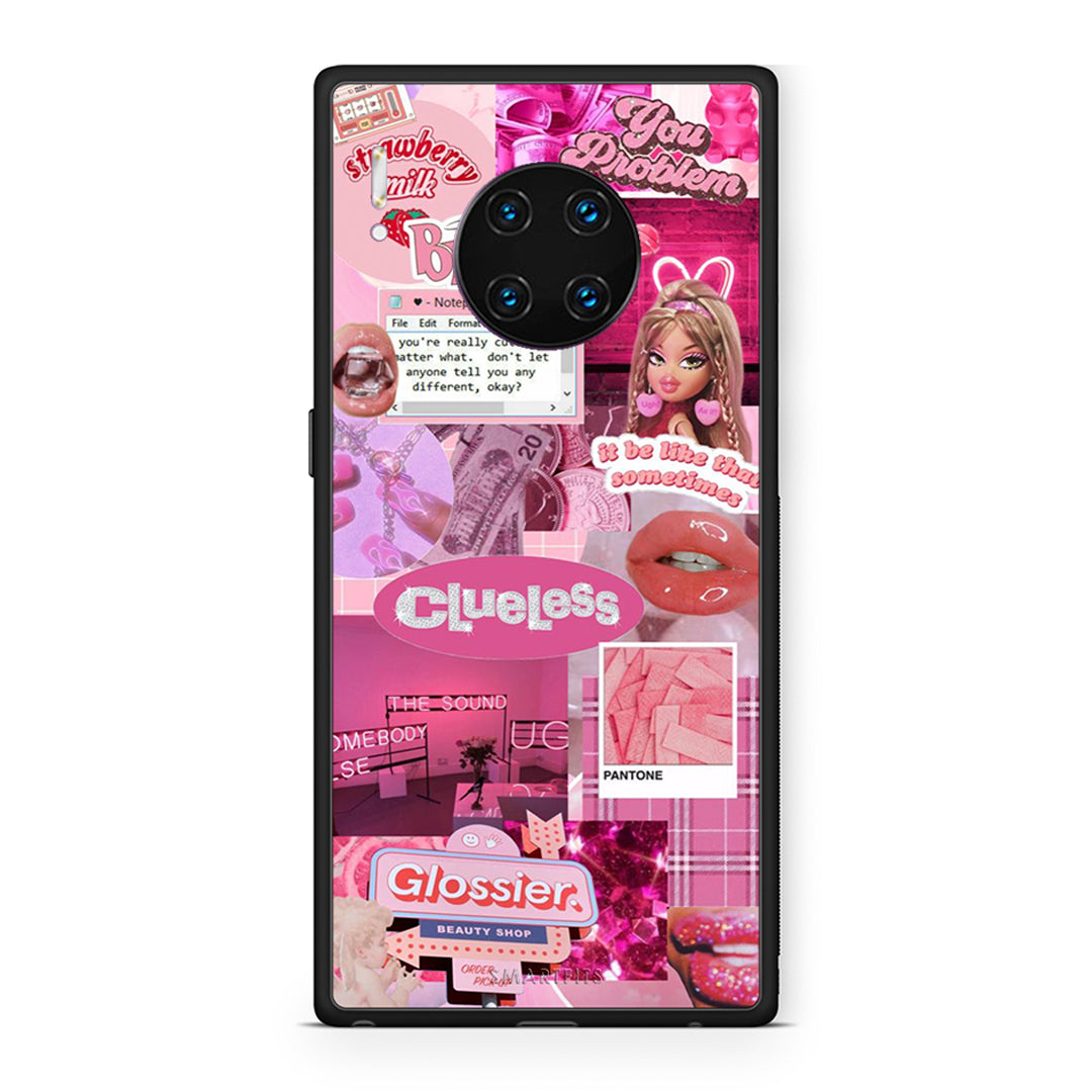Huawei Mate 30 Pro Pink Love Θήκη Αγίου Βαλεντίνου από τη Smartfits με σχέδιο στο πίσω μέρος και μαύρο περίβλημα | Smartphone case with colorful back and black bezels by Smartfits